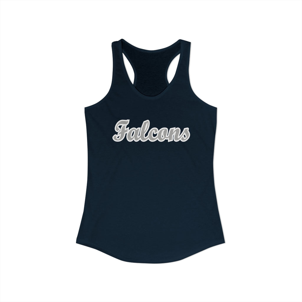 Women's Ideal Falcons Script Racerback Tank