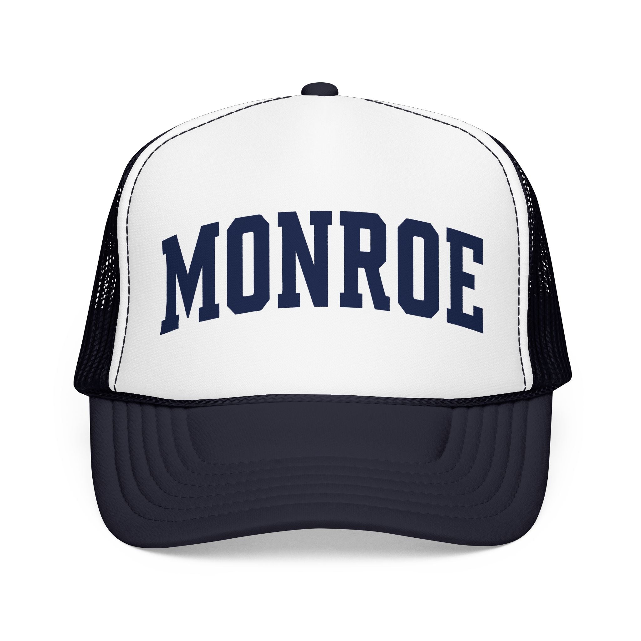 Monroe Foam Trucker Hat — Classic Varsity Mesh Cap