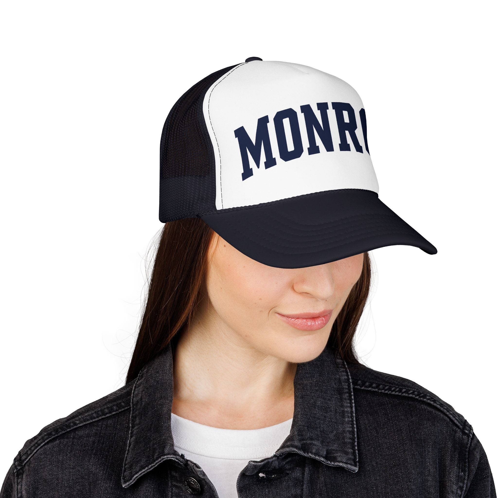 Monroe Foam Trucker Hat — Classic Varsity Mesh Cap